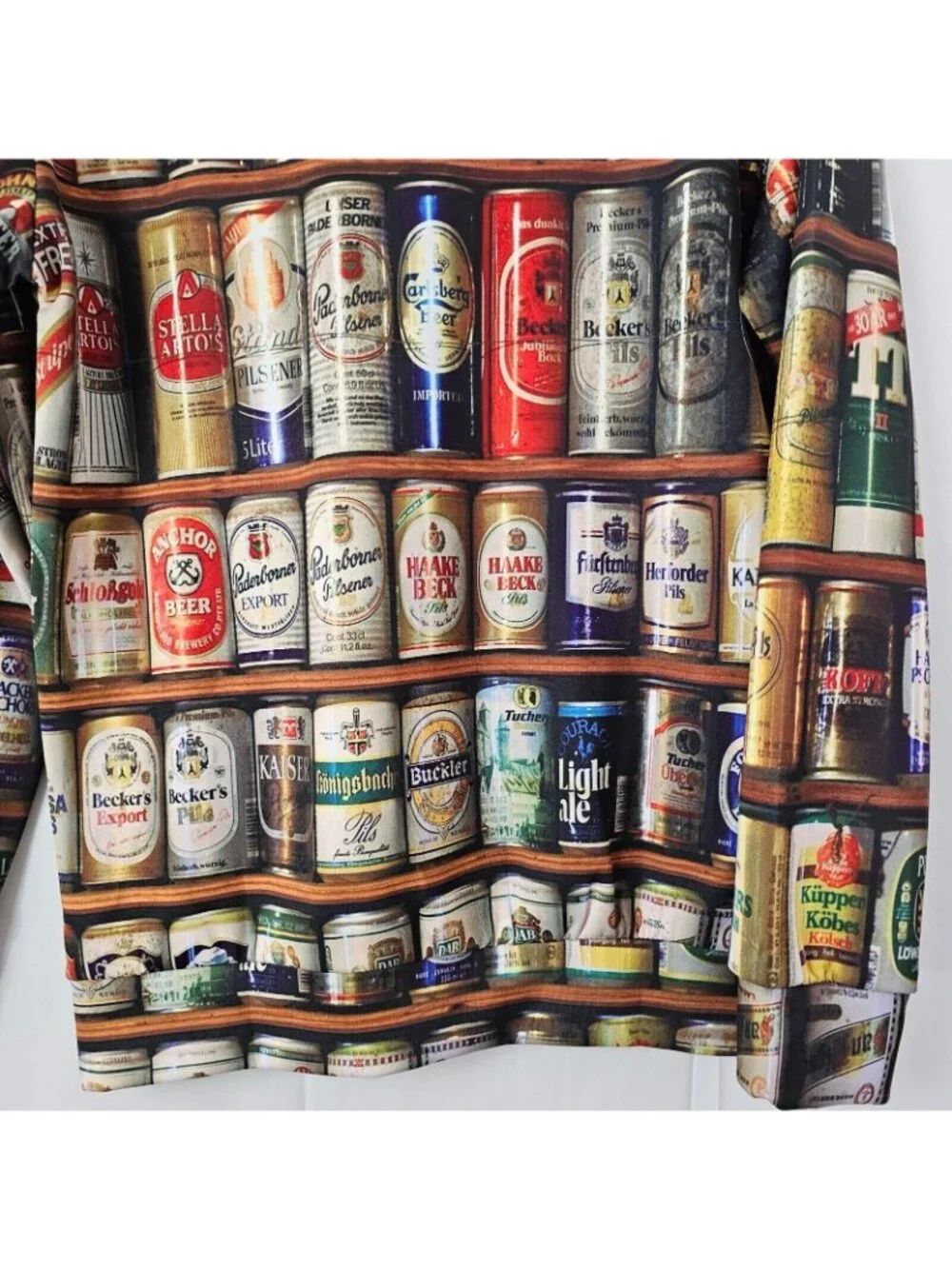 YOUCAN Sweatshirt Mens M Beer Can All Over Print Crew Neck Long Sleeve - Picture 8 of 8
